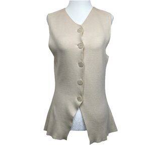 Miholany Women’s Vest Ivory Minimalist Y2K-SM